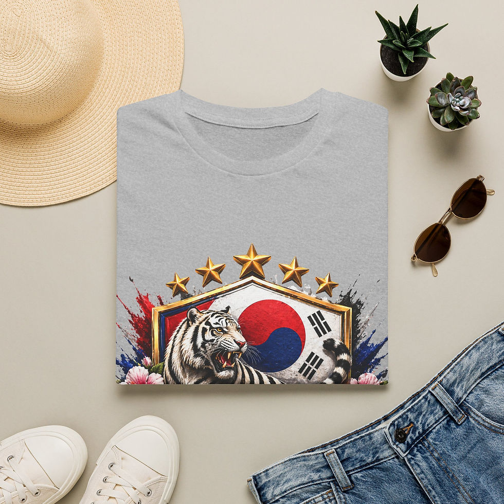 Thumbnail: Korea Tiger Crest T-Shirt — 대한민국 Soccer Pride Tee