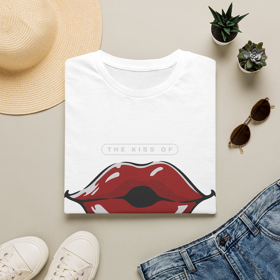 Thumbnail: Passion Red Lips T-Shirt — "The Kiss of Passion" Graphic Tee