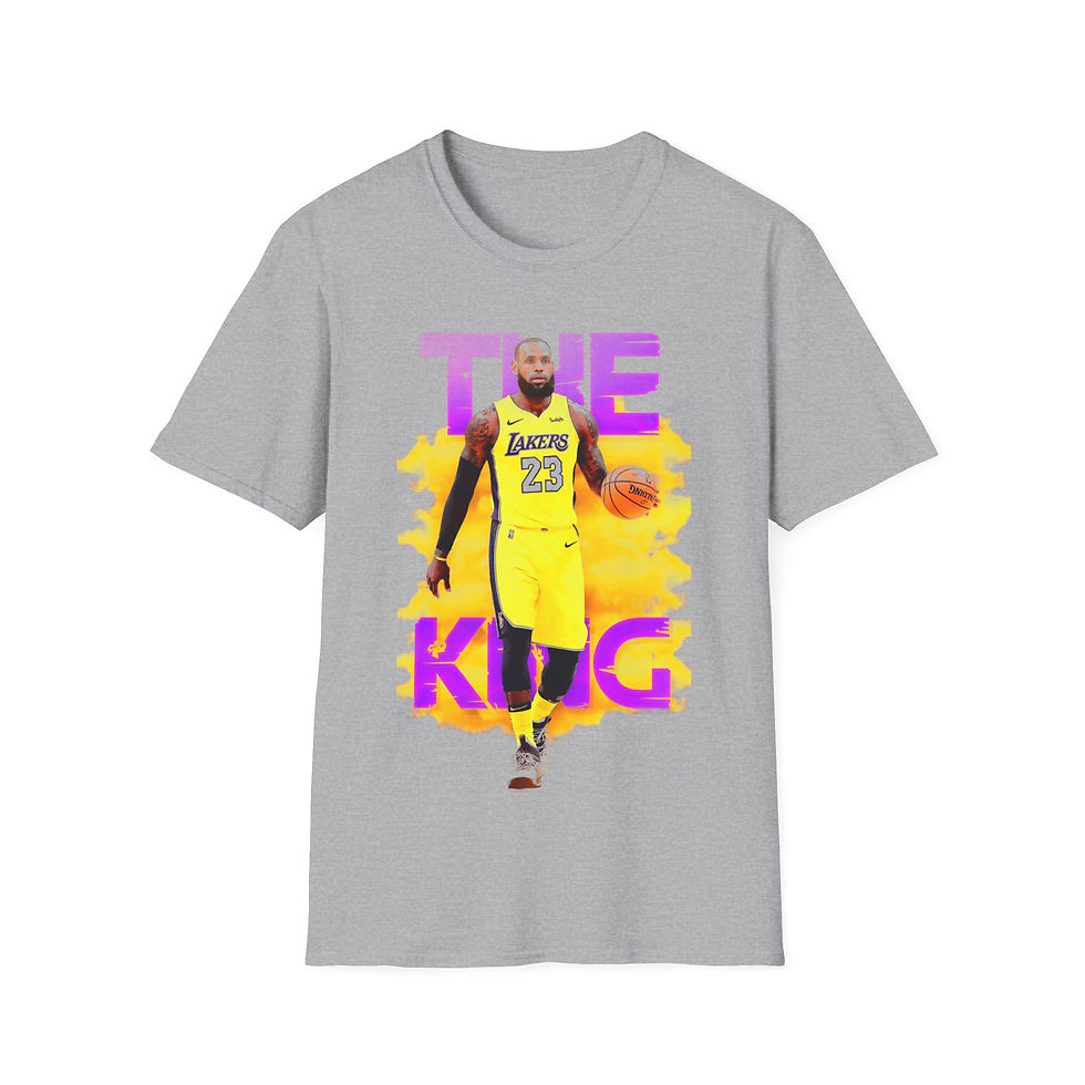 Thumbnail: Basketball Jersey Tee — 'The King' Graphic