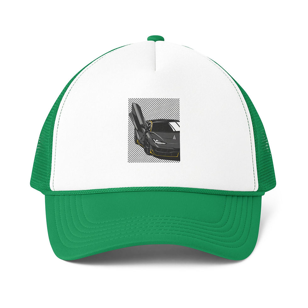 Thumbnail: Trucker Cap with Sports Car Graphic — Vintage Supercar Hat