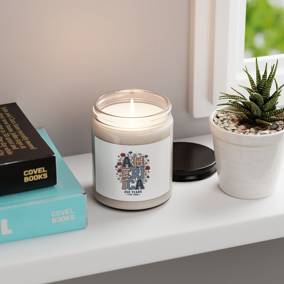 Thumbnail: America Floral Stars Candle | 9oz Soy, Vintage Americana 4th of July