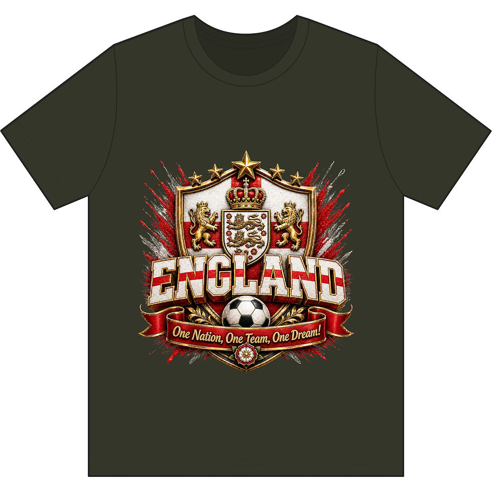 Thumbnail: England Crest Camo T-Shirt — One Nation, One Team Football Tee