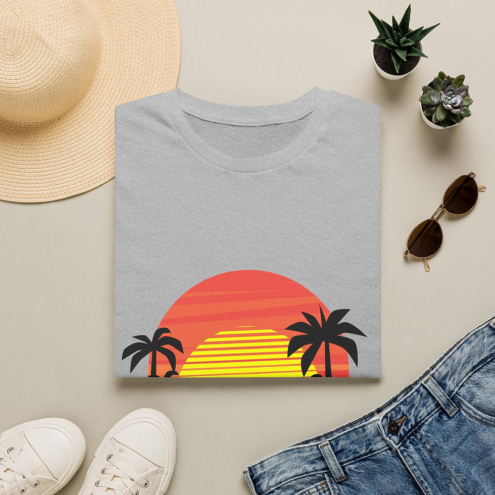Thumbnail: Vintage Sunset Car T-Shirt — Retro Palm Beach Drive Tee
