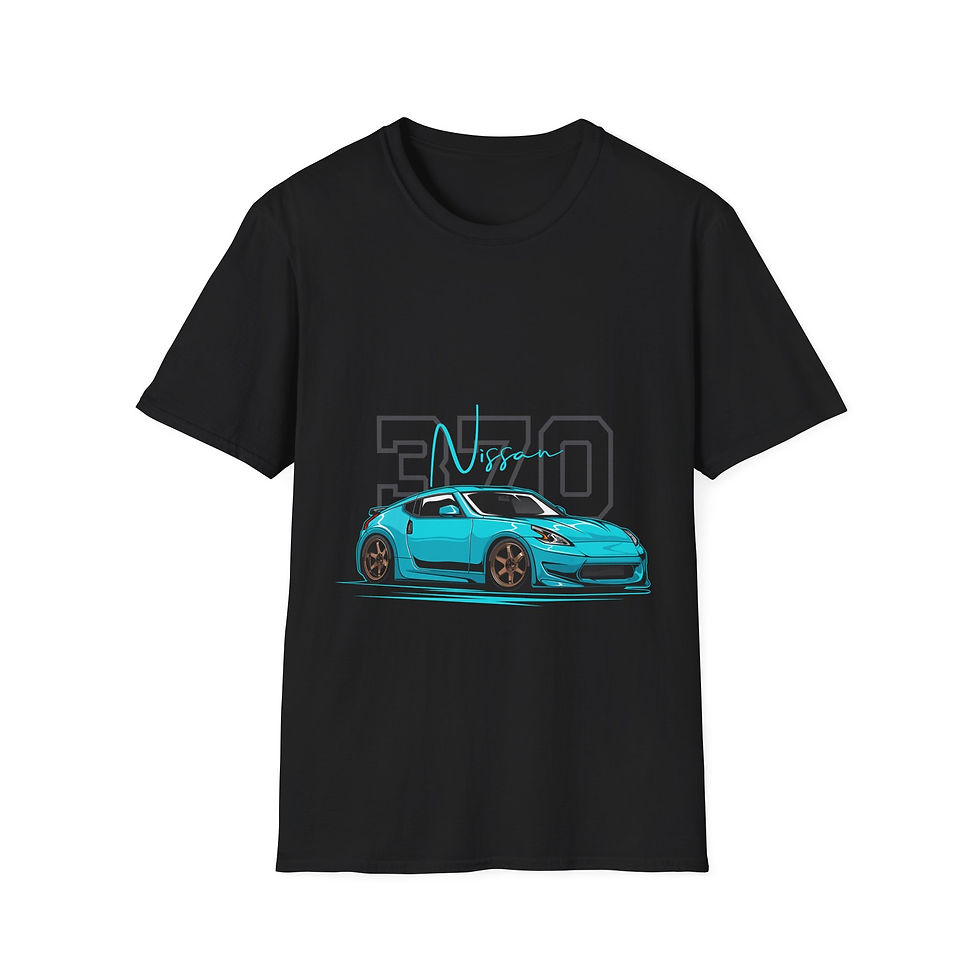 Thumbnail: 370 Sports Car T-Shirt – Teal Coupe Racing Graphic Tee
