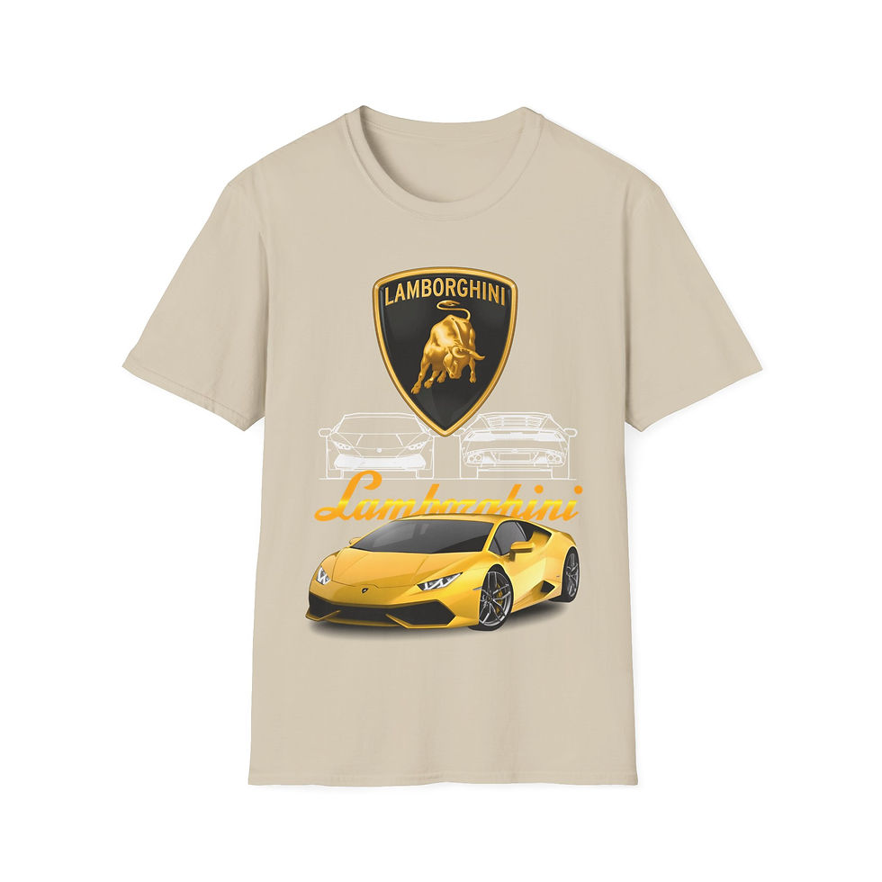 Thumbnail: Lamborghini Logo & Yellow Huracán T-Shirt