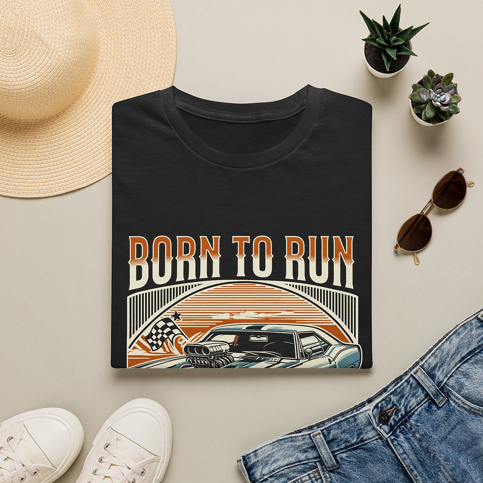 Thumbnail: Born to Run Muscle Car T-Shirt — Vintage V8 Retro Auto Tee