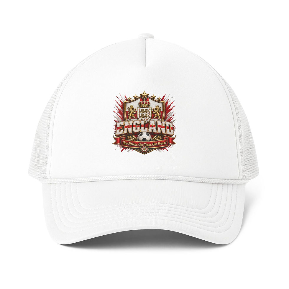 Thumbnail: Trucker Cap — England Crest Foam Mesh-Back Hat