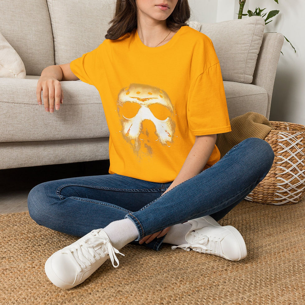 Thumbnail: Hockey Mask Horror T-Shirt — Vintage Jason Mask Graphic Tee