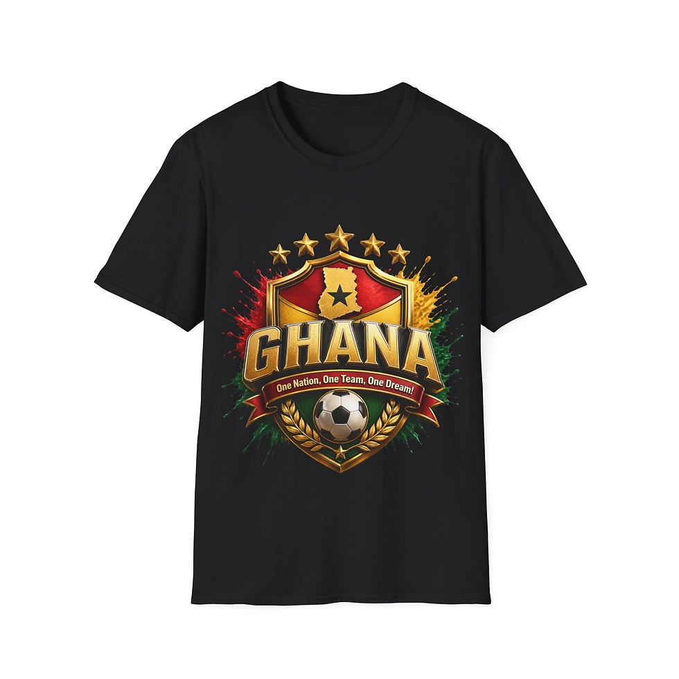 Thumbnail: Ghana Football Crest T-Shirt — Ghana Soccer Emblem Tee