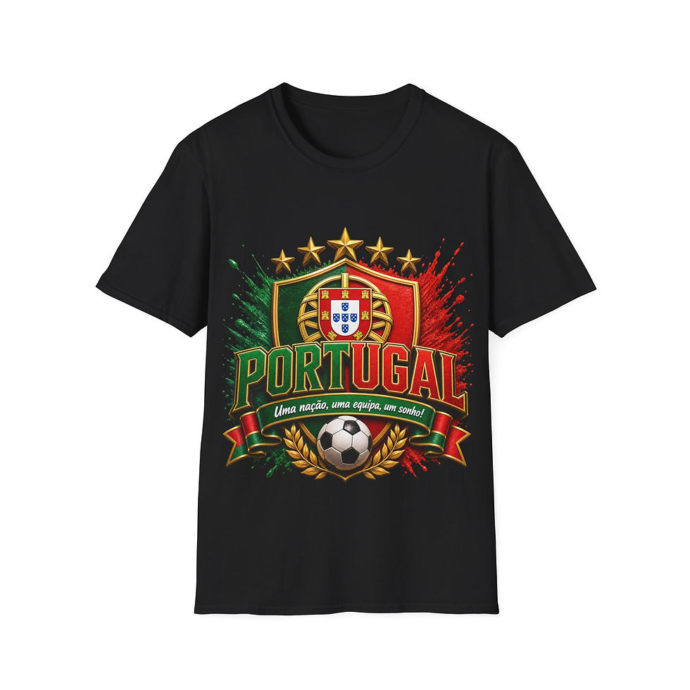 Thumbnail: Portugal Soccer T-Shirt — Portugal Crest & Football Fan Tee