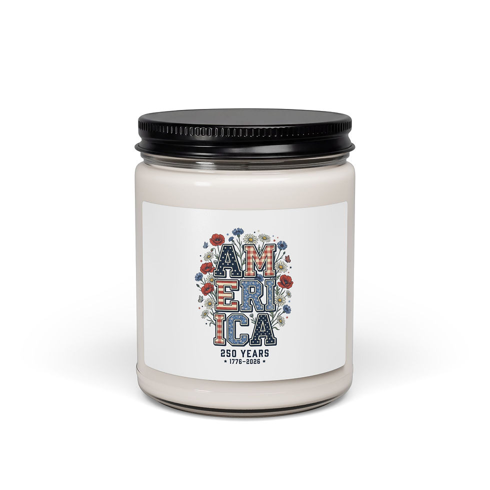 Thumbnail: America Floral Stars Candle | 9oz Soy, Vintage Americana 4th of July