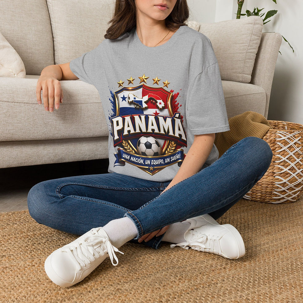 Thumbnail: Panama Soccer T-Shirt – "PANAMÁ" Crest with Flag & Football
