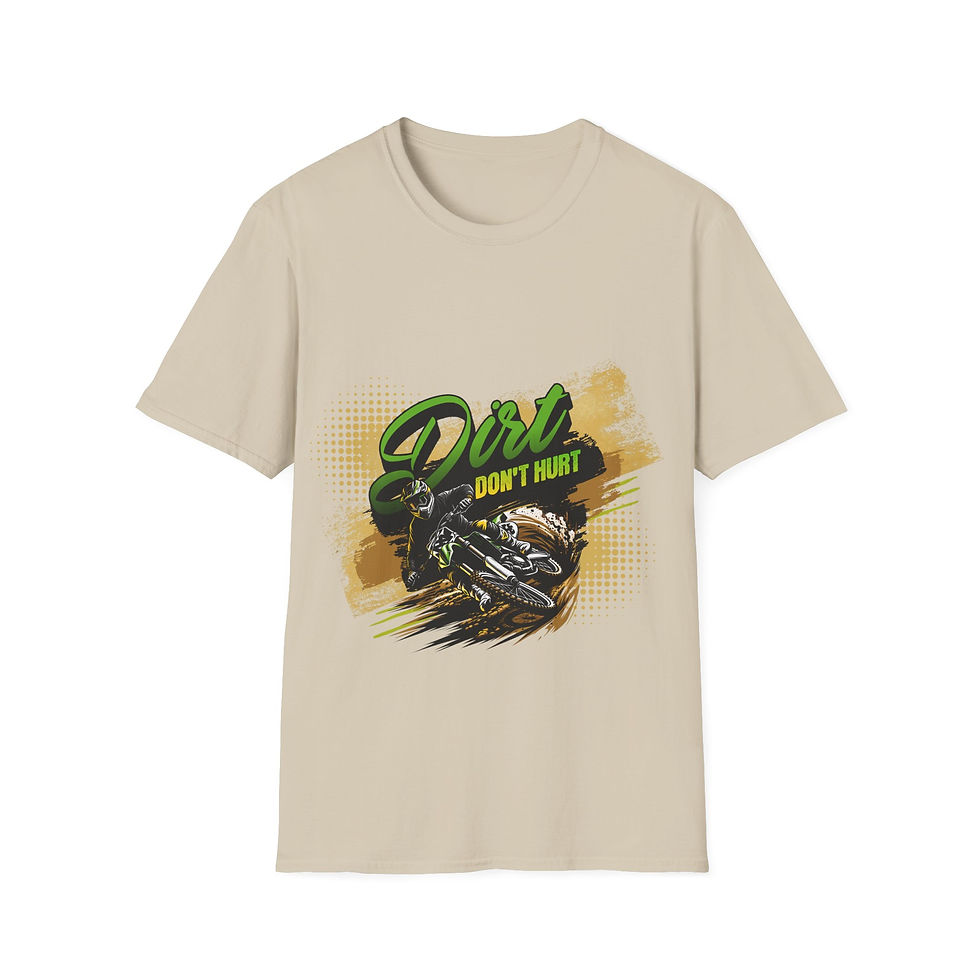 Thumbnail: Dirt Don’t Hurt Dirt Bike T-Shirt – Off-Road Motocross Racing Tee