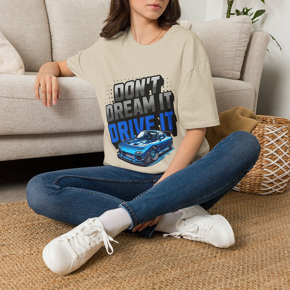 Thumbnail: Don't Dream It Drive It T-Shirt — Blue Sports Car Graphic Tee