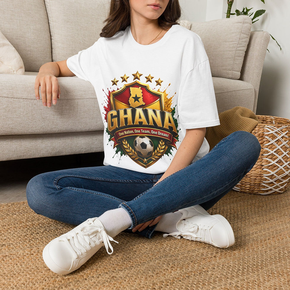 Thumbnail: Ghana Football Crest T-Shirt — Ghana Soccer Emblem Tee