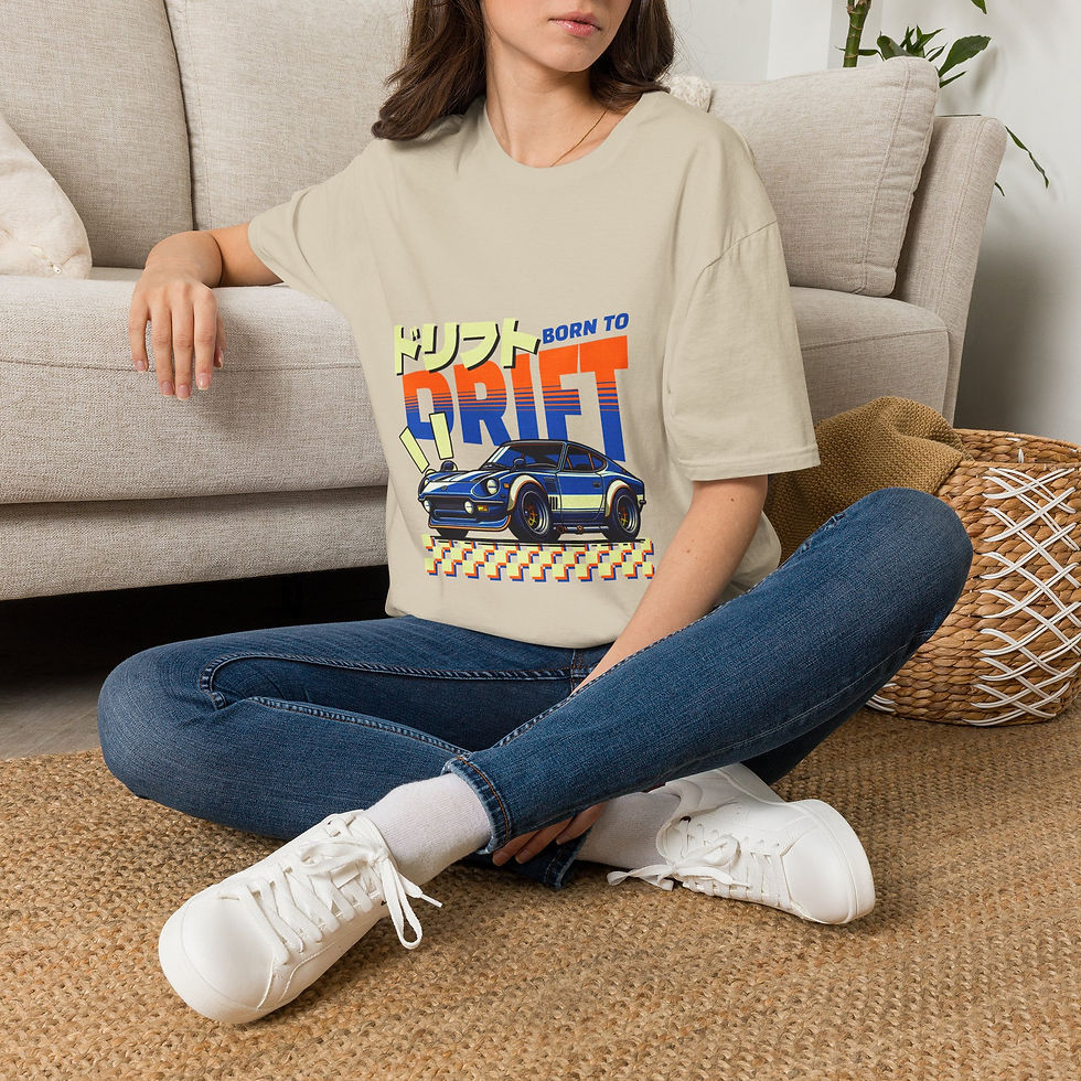 Thumbnail: Drift T-Shirt — "Born to Drift" Retro JDM Sports Car Tee