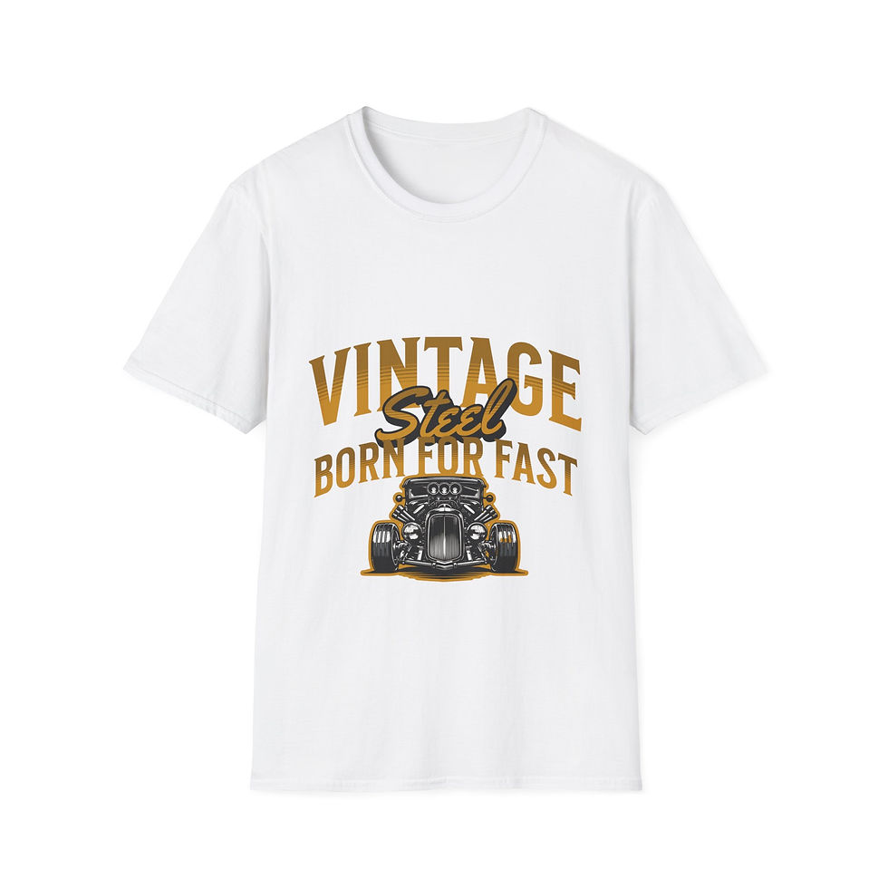 Thumbnail: Vintage Steel T-Shirt — Born to Run Fast Hot Rod Graphic Tee