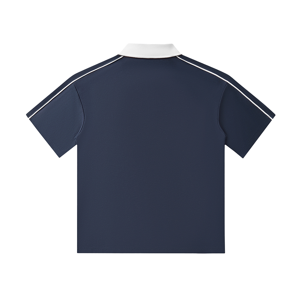 Thumbnail: Contrast Collar Short-Sleeve Polo Shirt