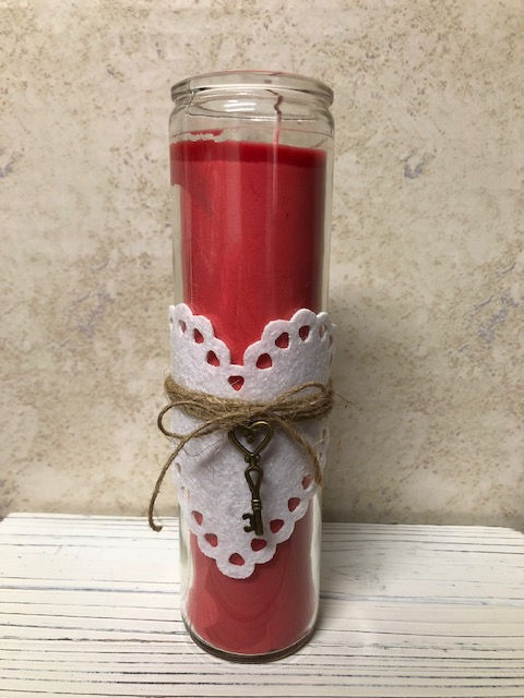 Thumbnail: 8" glass candle