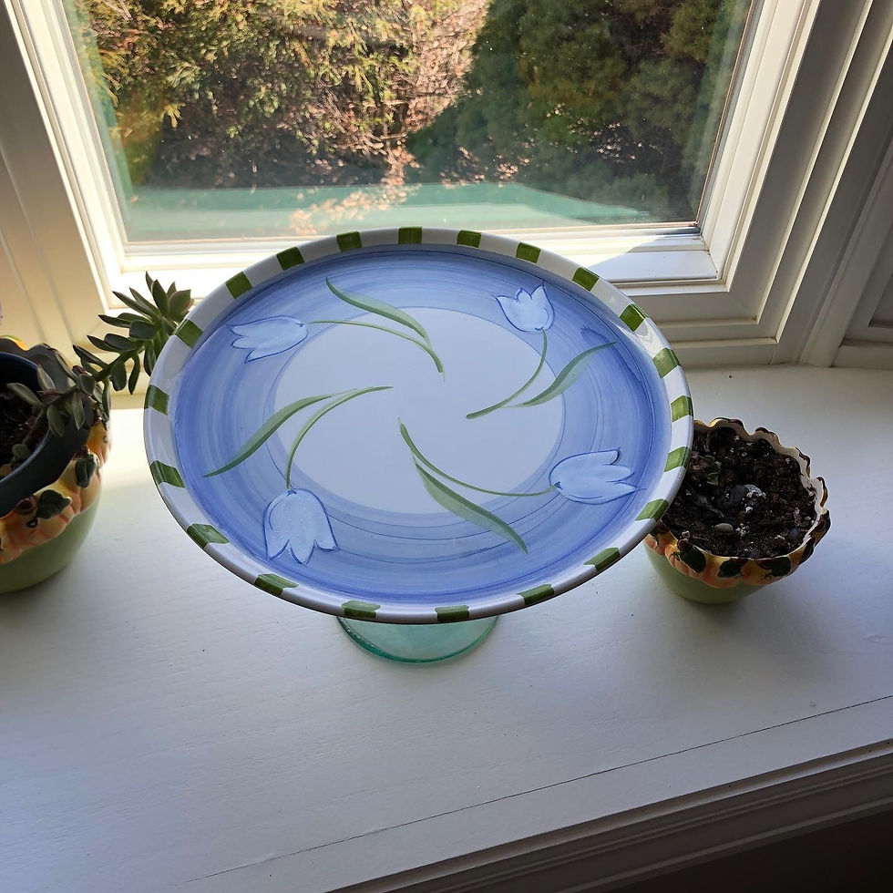 Thumbnail: Blue Tulip Birdbath
