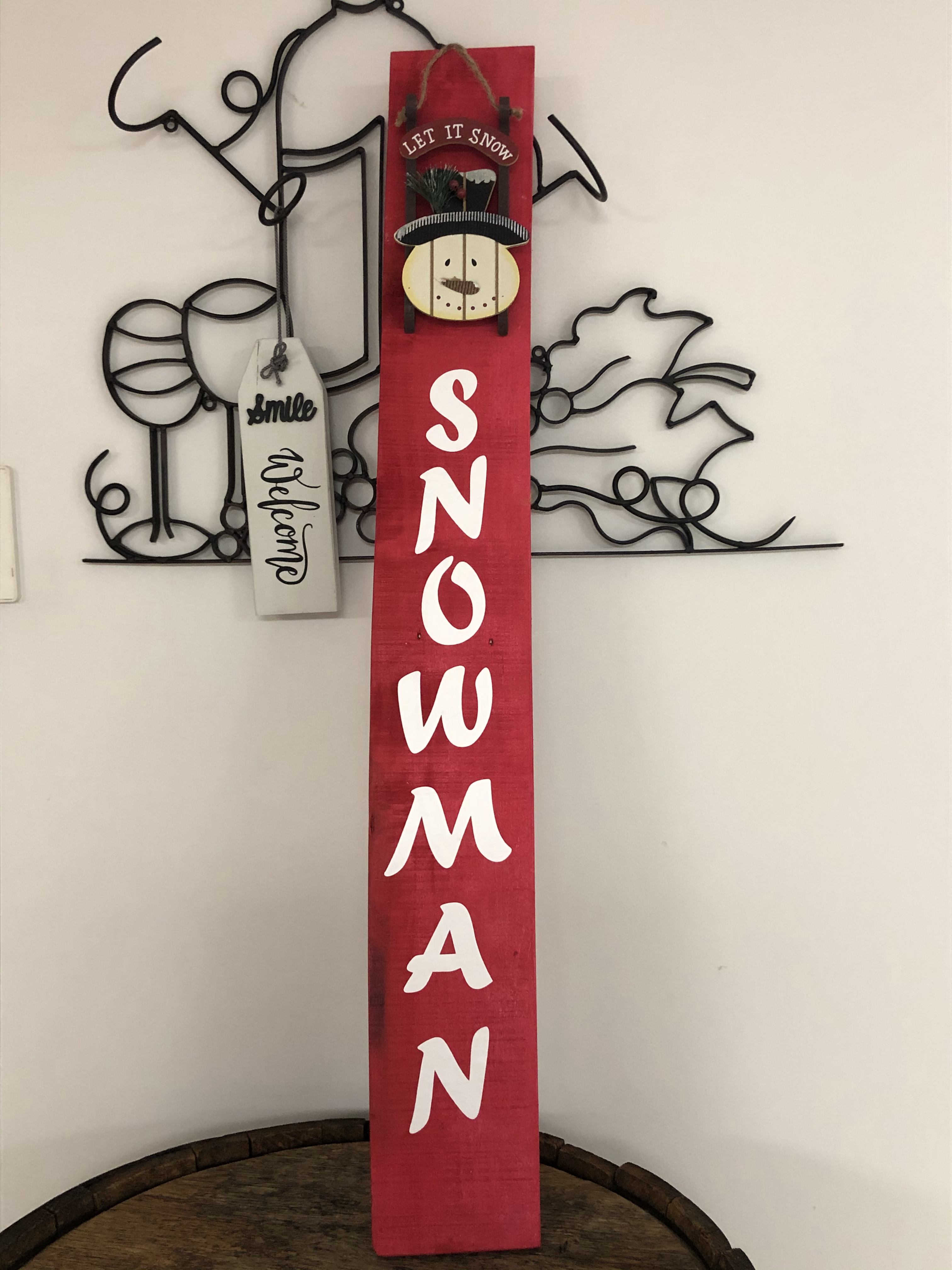 Snowman pallet sign