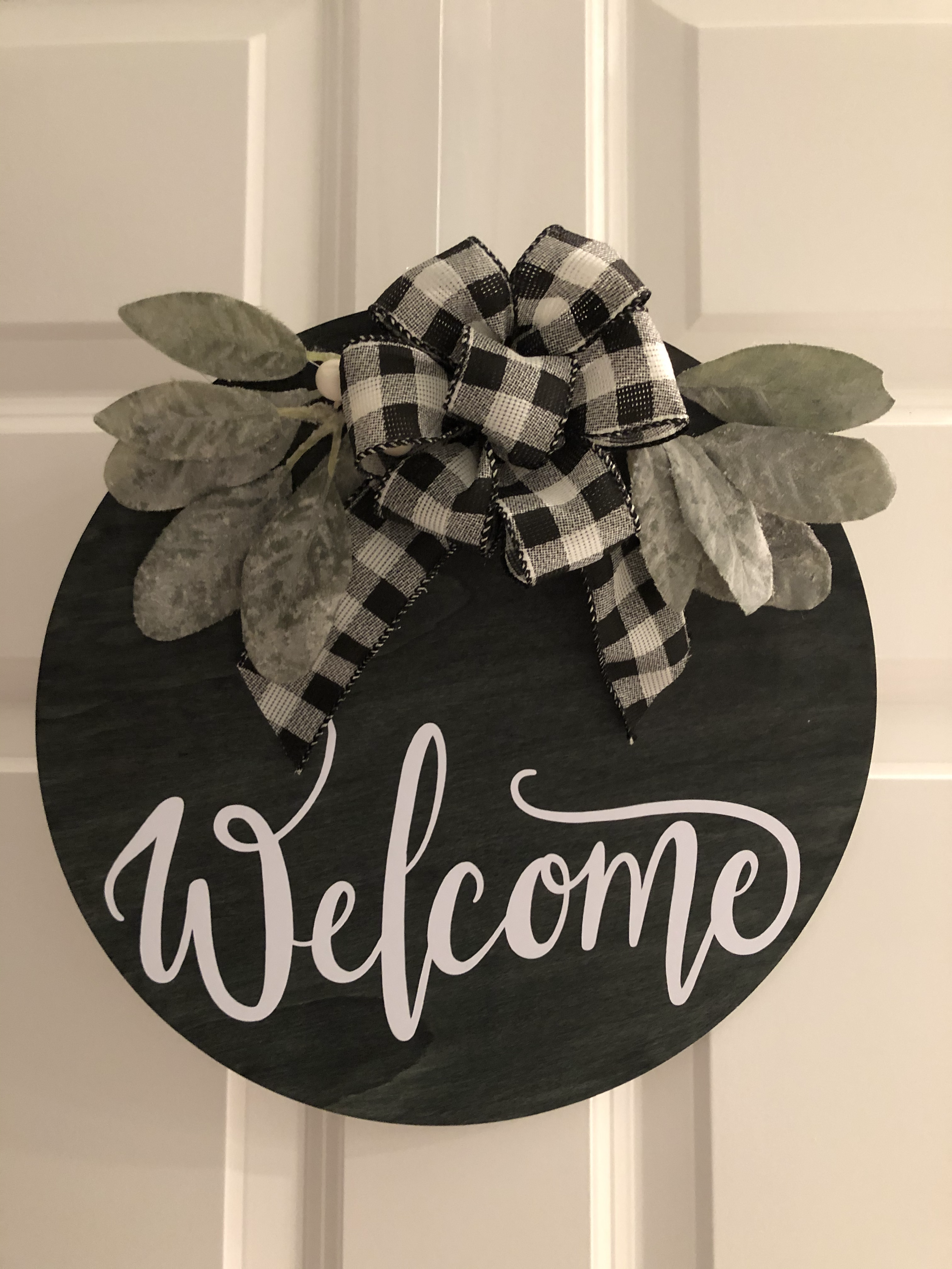 Welcome 12" Round Door Hanger
