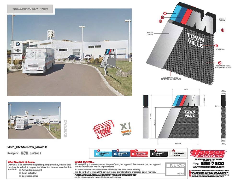BMW M Town pylon sign concept