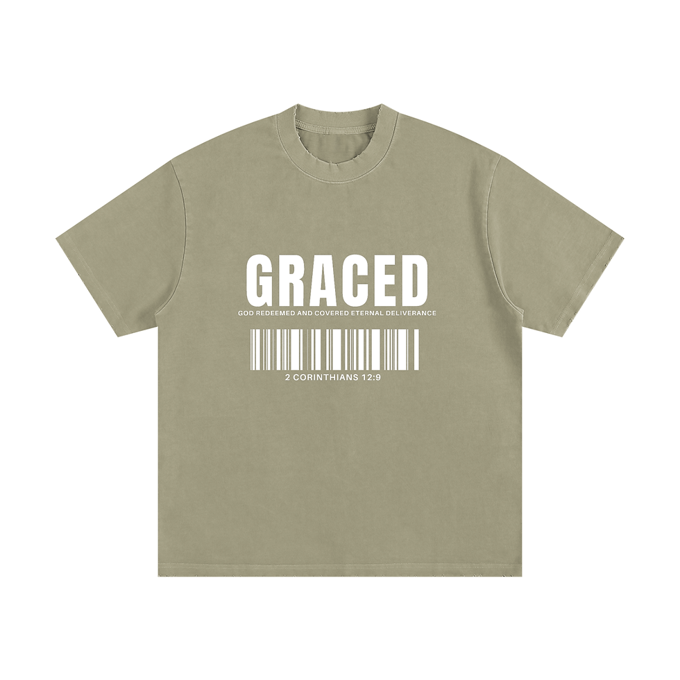 Thumbnail: GRACED- Heavyweight Vintage Washed Frayed T-Shirt