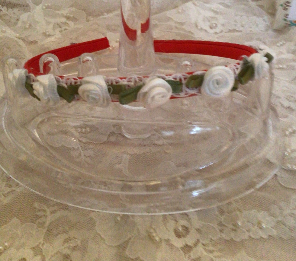 Miniatura: Diadema de flores artificiales