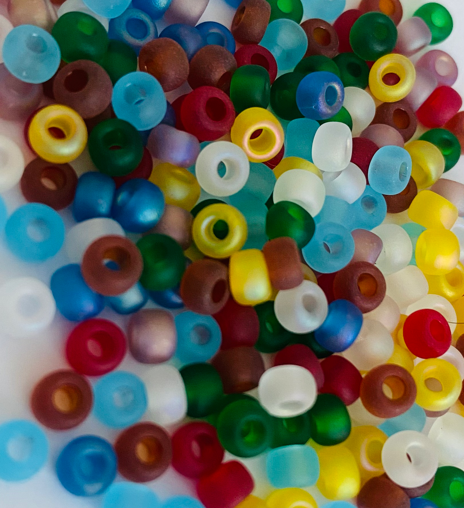 Miyuki size 6 Matte Rainbow Mix seed beads 10grams