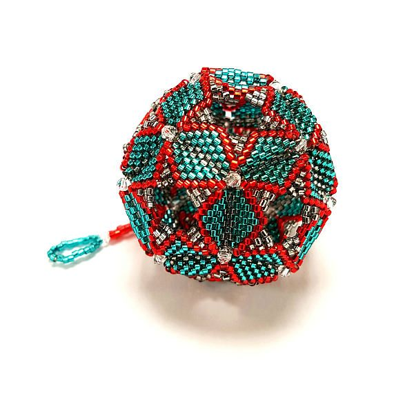 Geometric beaded bauble download pattern beadwork