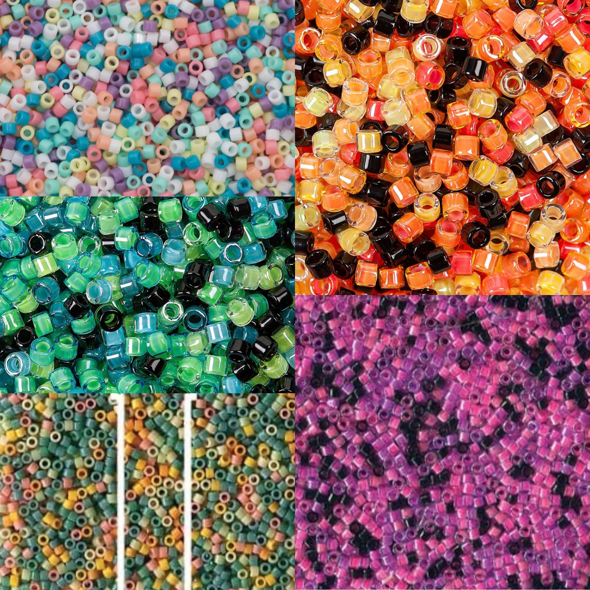 Miyuki delica size 11 beads colour mixes 5 mixes