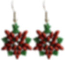 Poinsettia earrings making kit superduo jewellery making kit