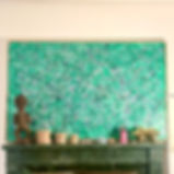 Unstable Ground by House of Piny — 100 × 160 cm large-scale abstract painting in the making, Madrid
