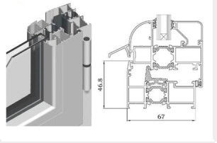 Ventana Aluminio Abisagrada V-9867RT