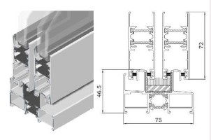 Ventana Aluminio Corredera c-75 RT