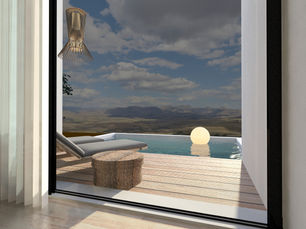 A pool with a view.