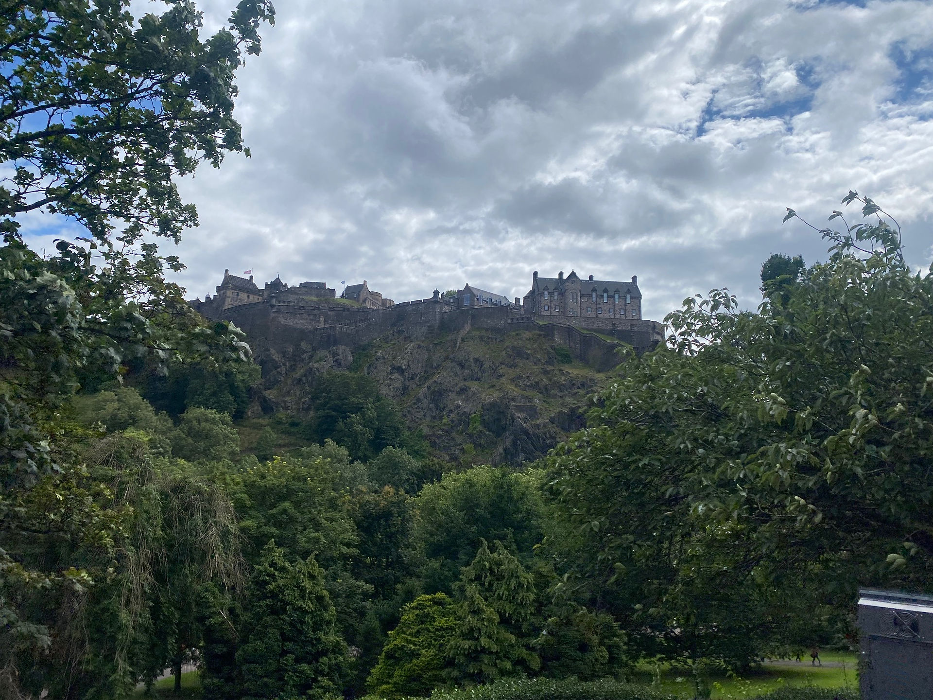Edinburgh Castle sits atop a large hill