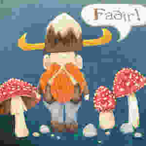 Hand painted Viking with mushrooms on Fathers Day t-shirt