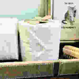 Toilet paper is folded and sealed decoratively using the sink faucet.