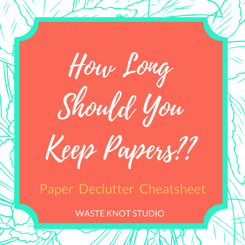 Paper Declutter Cheatsheet