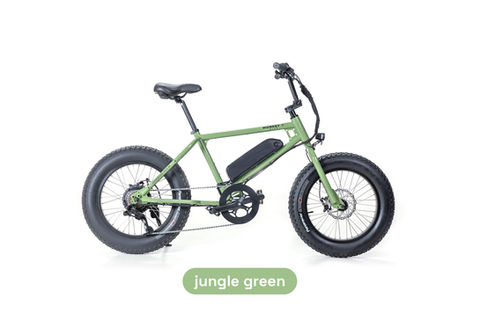 Foto van een MonkeyX fiets in de kleur Jungle Green.