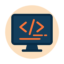 Computer monitor displaying code, representing website development or programming services