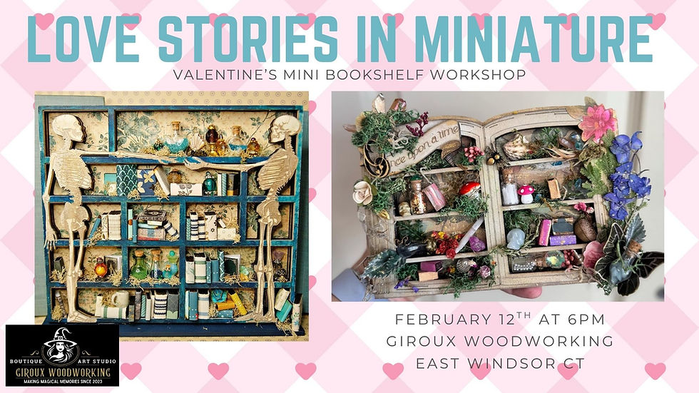 Love Stories In Miniature- Valentines mini bookshelves