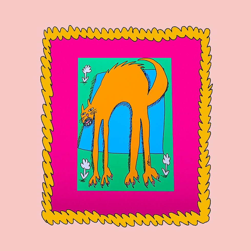 Yikes The Cat A5 Print