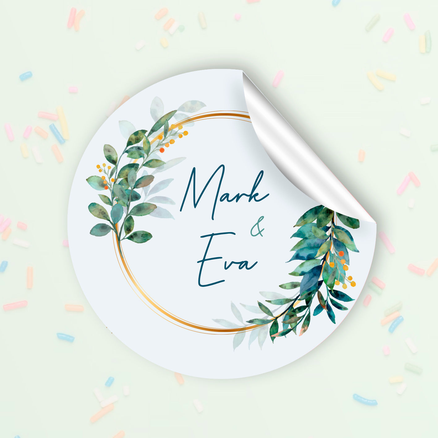 Adhesivos Boda Corona Sheet