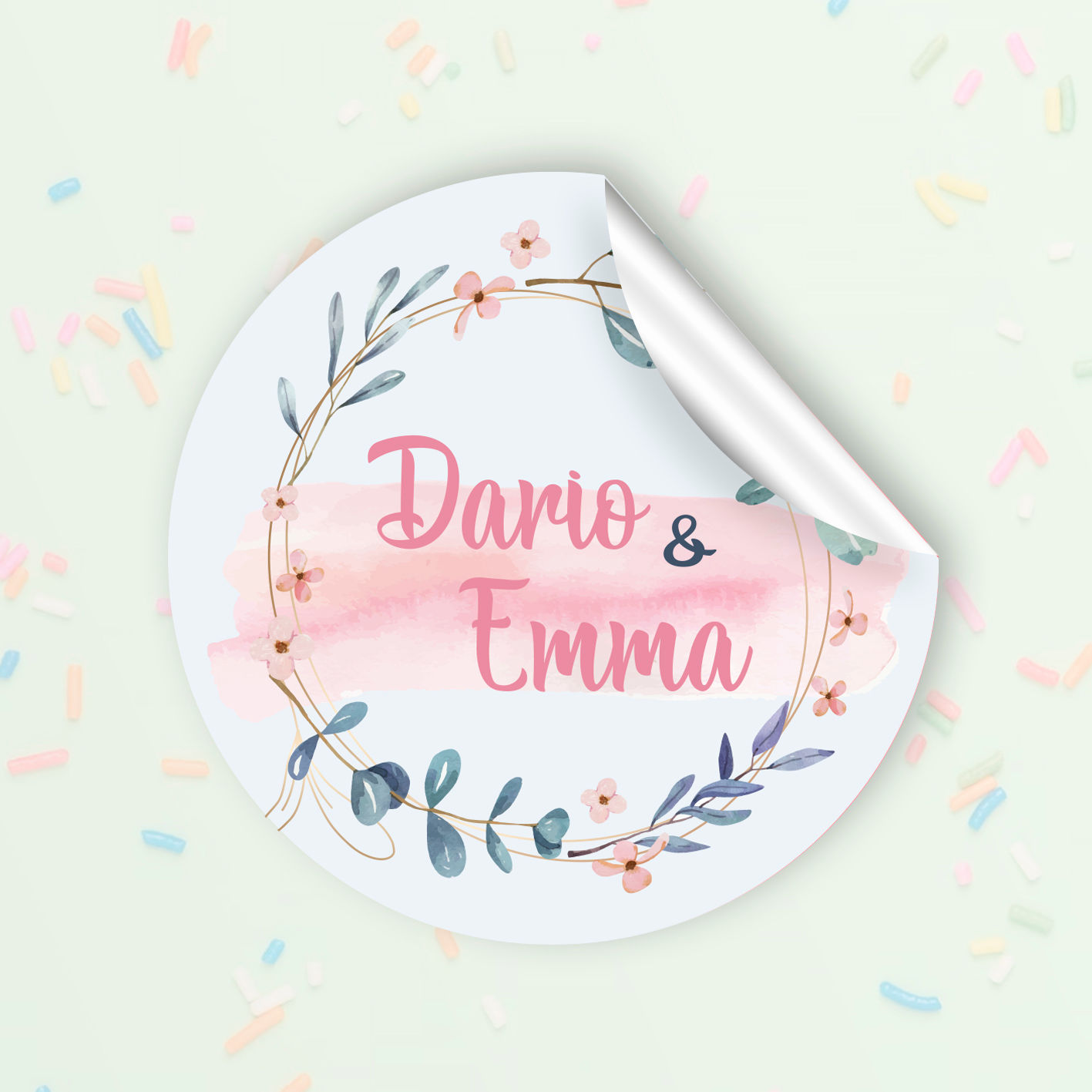 Adhesivos Boda Corona Flower