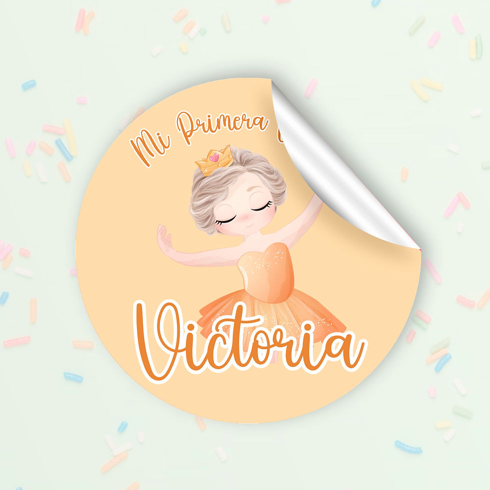 Adhesivos Comunión Bailarina Orange