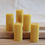 Thumbnail: stripped beeswax candles