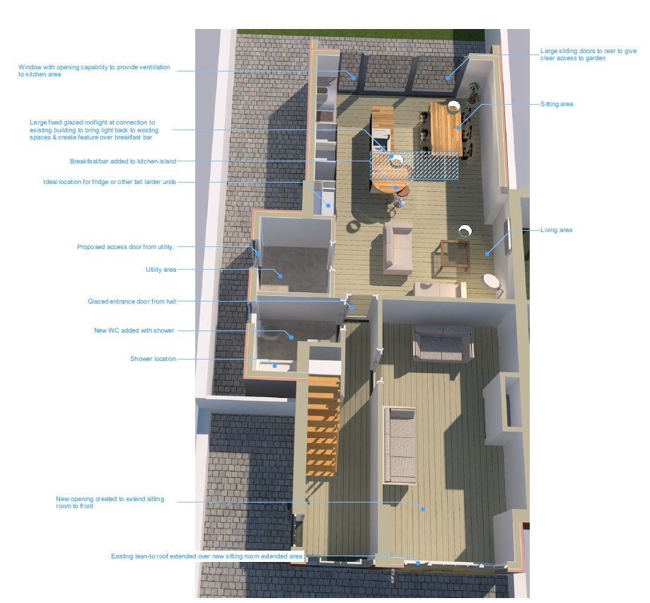 Dublin Extension 3D Plan View